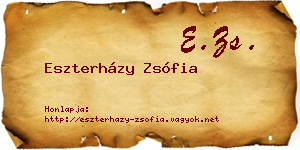 Eszterházy Zsófia névjegykártya